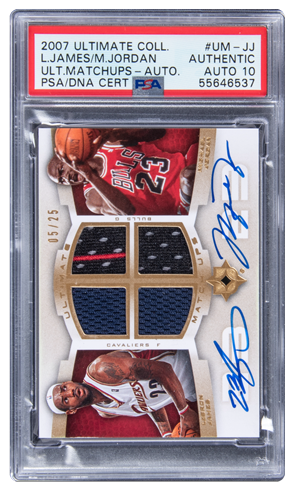 2007 Lebron James & Michael Jordan Dual Autograph