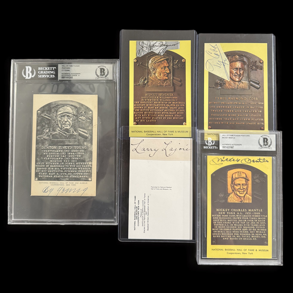Rare Baseball Postcards with Ty Cobb, Cy Young, Honus Wagner