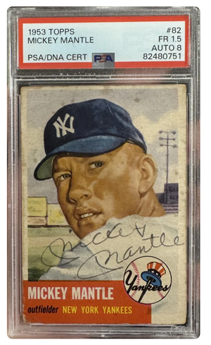 Topps Mickey Mantle Signed PSA DNA