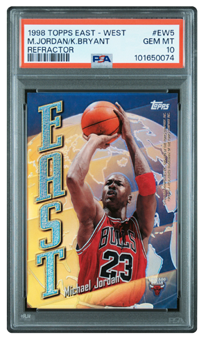 1998 Topps East West Michael Jordan & Kobe Bryan Refractor PSA 10