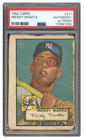 1952 Topps Mickey Mantle #311 Rookie PSA Authentic