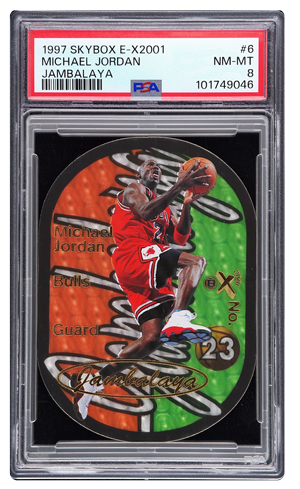 1997 Skybox E-X2001 Michael Jordan Jambalaya PSA 8
