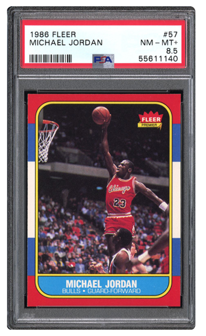 1986 Fleer Michael Jordan Rookie PSA 8.5