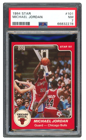 1984 Star Michael Jordan #101 Rookie PSA 7